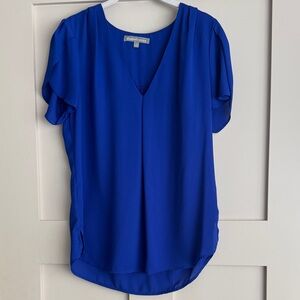 Daniel Rainn Royal Blue V-Neck Blouse